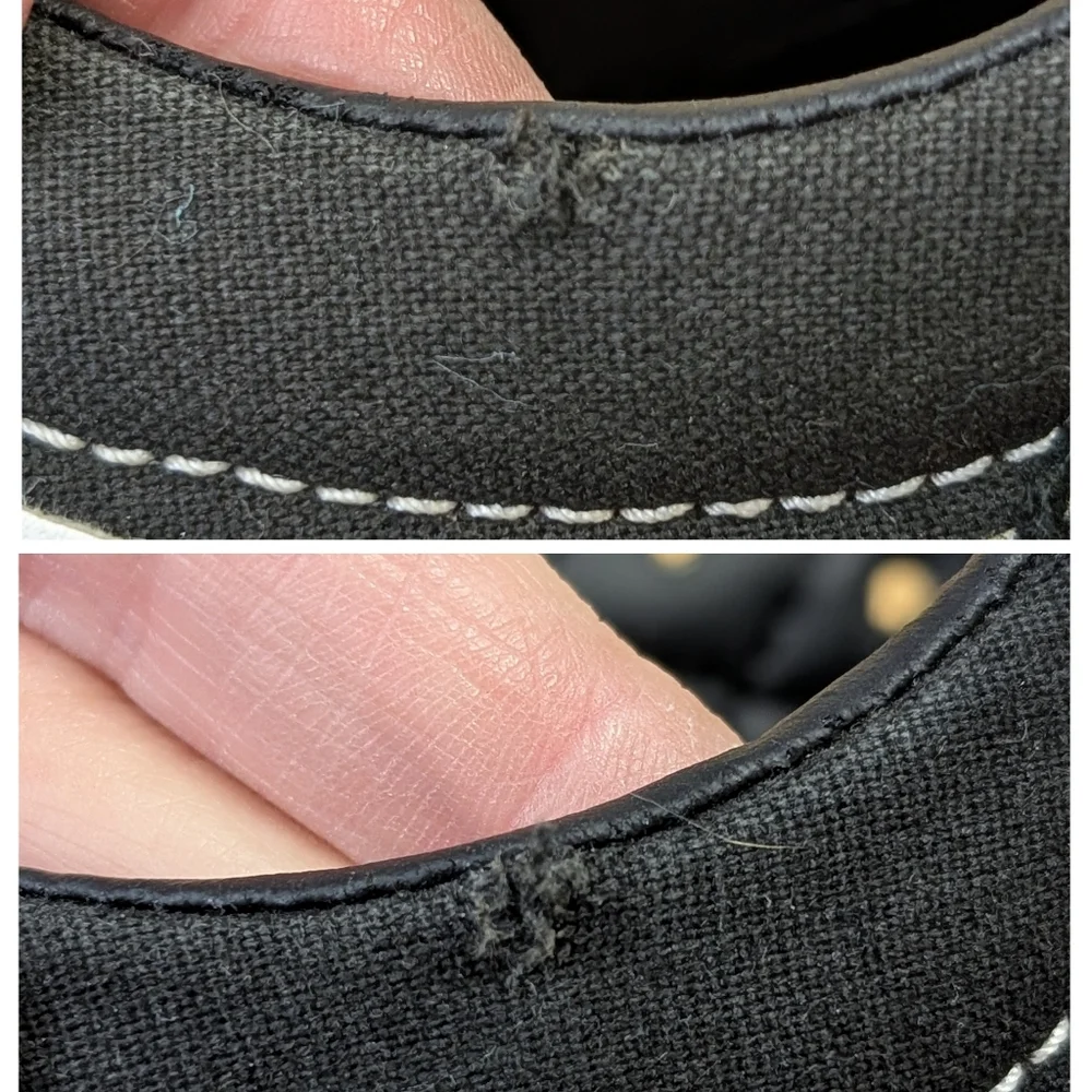Vans | Black & White Ward Sneakers, Canvas & Suede, Size 6.5 (Flaws) - Picture 12 of 12